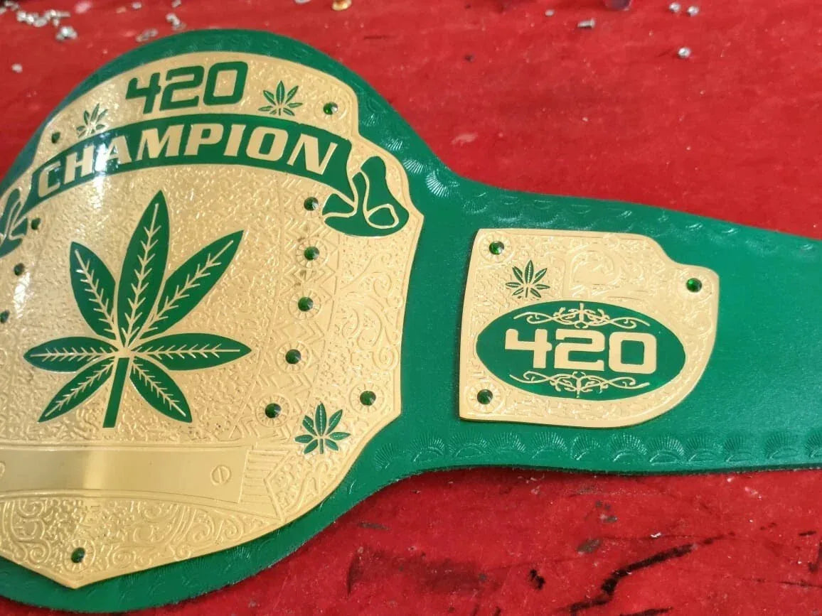 420 Weed World Heavyweight Wrestling Championship Belt Replica