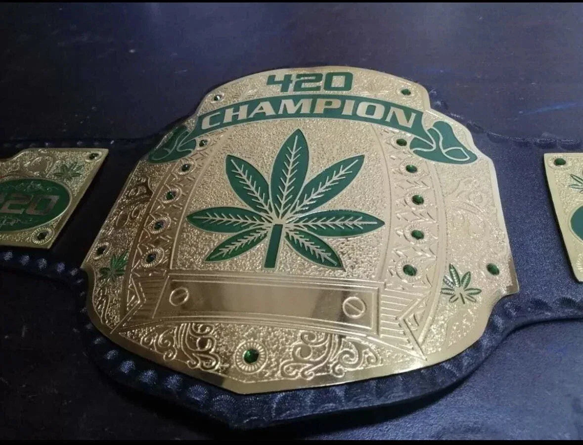 420 Weed World Heavyweight Wrestling Championship Belt Replica