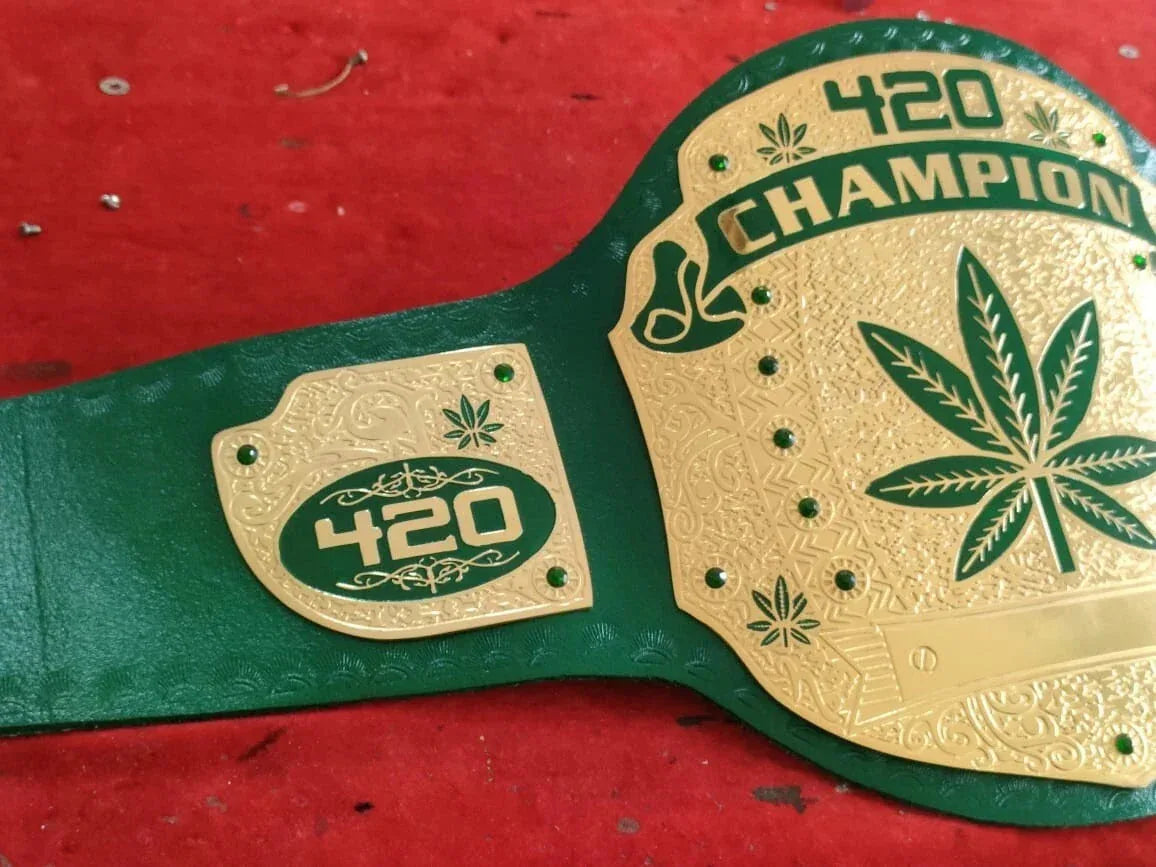 420 Weed World Heavyweight Wrestling Championship Belt Replica