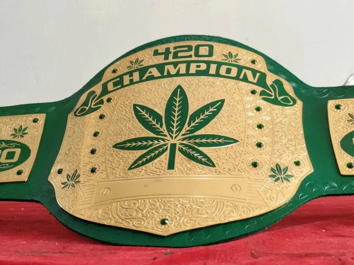 420 Weed World Heavyweight Wrestling Championship Belt Replica