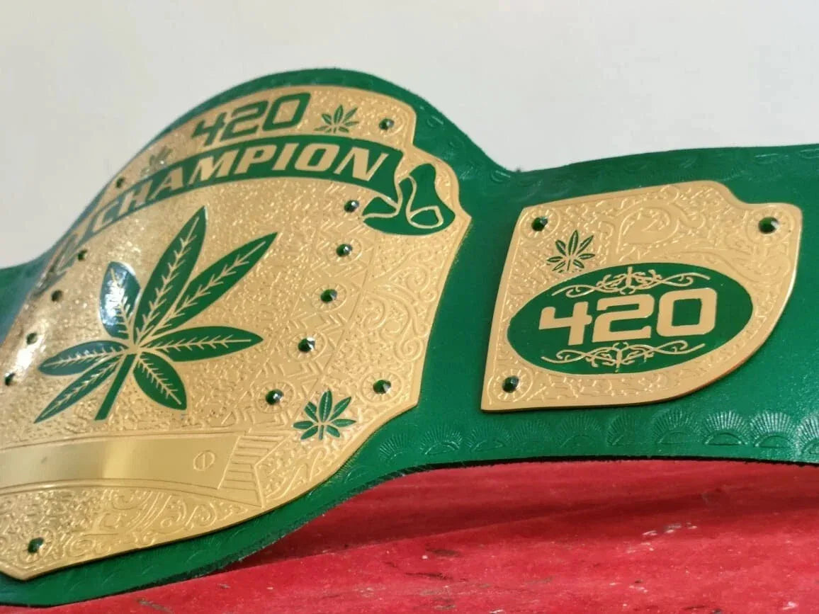 420 Weed World Heavyweight Wrestling Championship Belt Replica