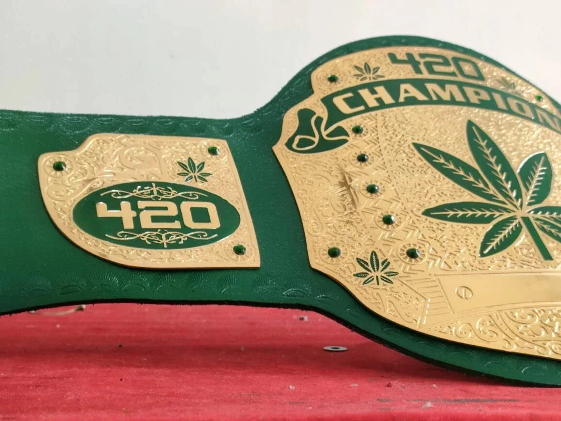 420 Weed World Heavyweight Wrestling Championship Belt Replica