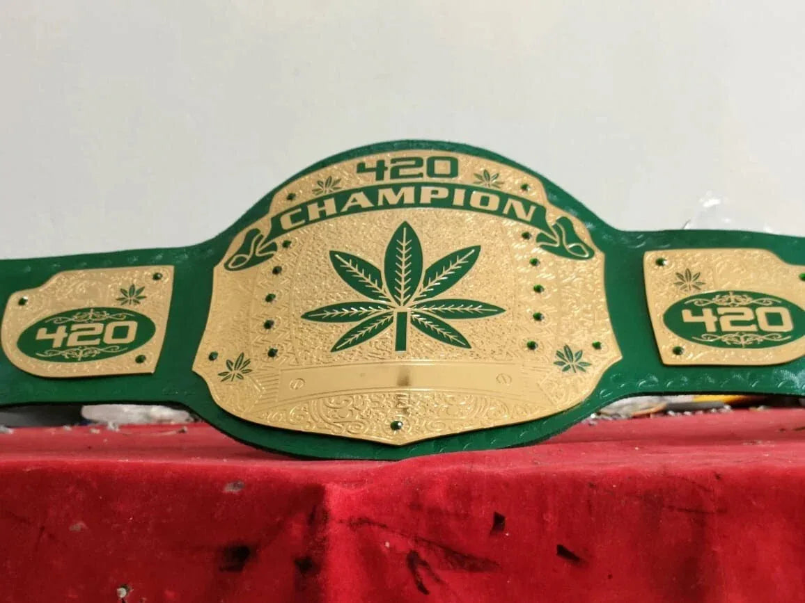 420 Weed World Heavyweight Wrestling Championship Belt Replica