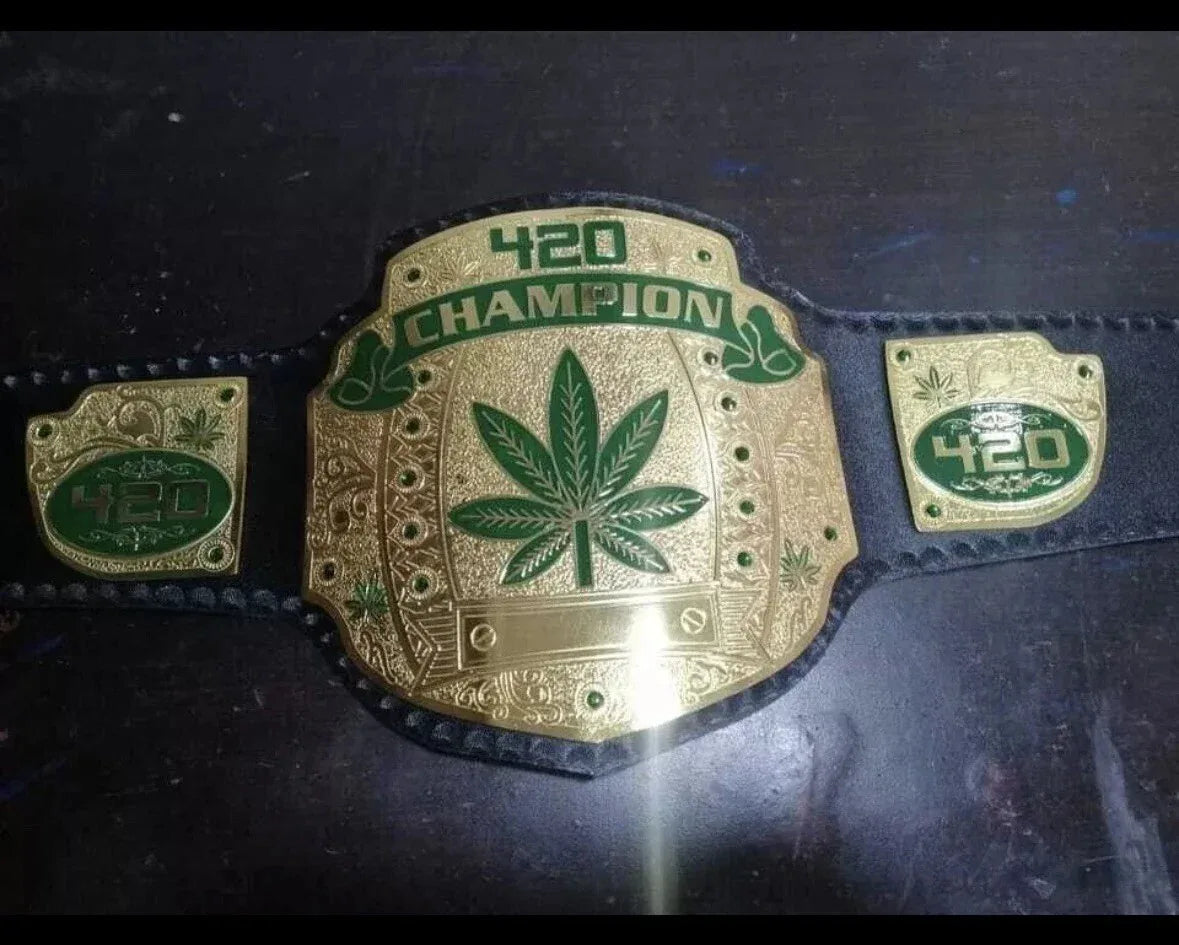 420 Weed World Heavyweight Wrestling Championship Belt Replica