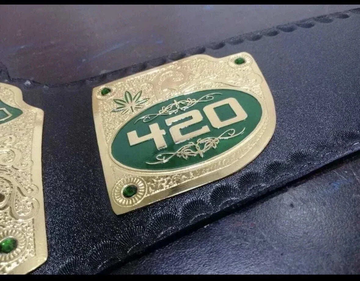 420 Weed World Heavyweight Wrestling Championship Belt Replica