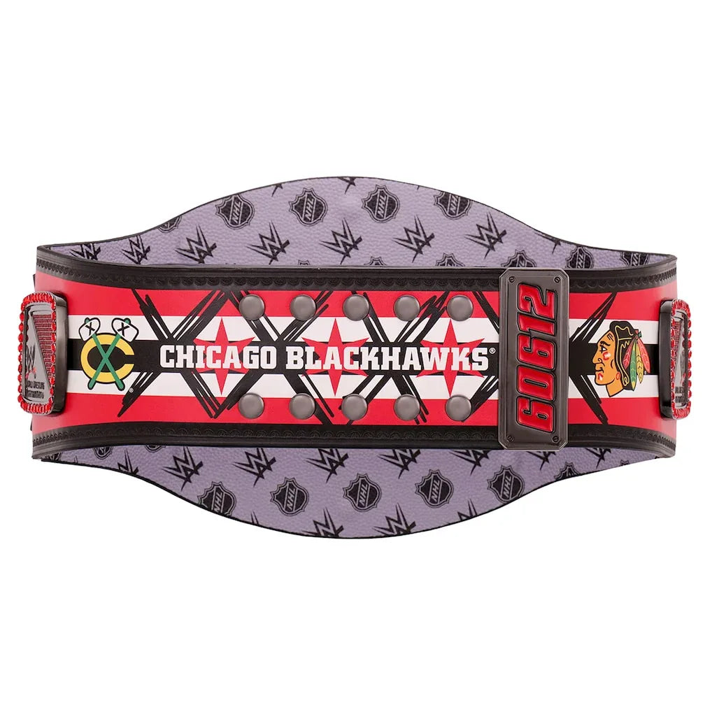 CM Punk Chicago Blackhawks Signature Series Spinner Championship Replica Belt - ELITESTRAPES LIMITED