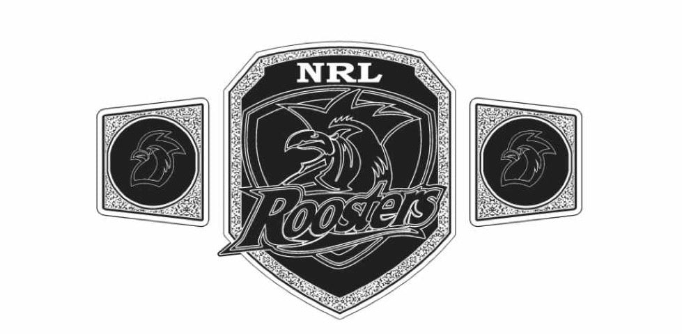 Nrl Sydney rooster belt 4mm with blue strap
