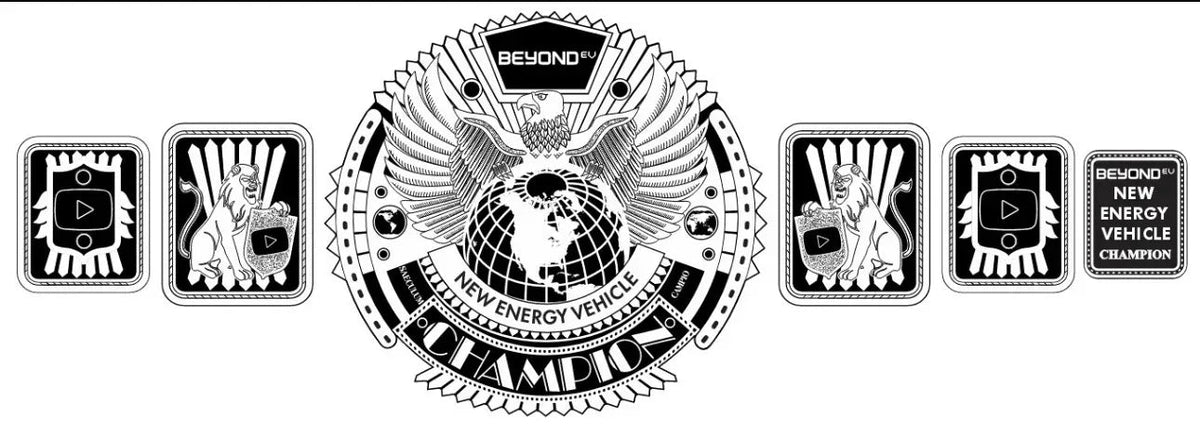 BeyondEV "New Energy Vehicle" Championship Belt – Custom Gold & Chrome Edition 6mm