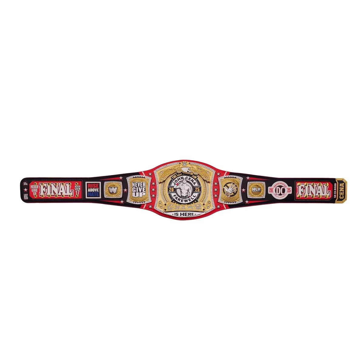 John Cena Farewell 2025 Spinner Championship Belt Replica – Washington Gold Wrestling Title