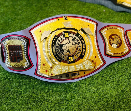 John Cena WWE Autographed Farewell Tour 2025 Dayton Replica Championship Title Belt