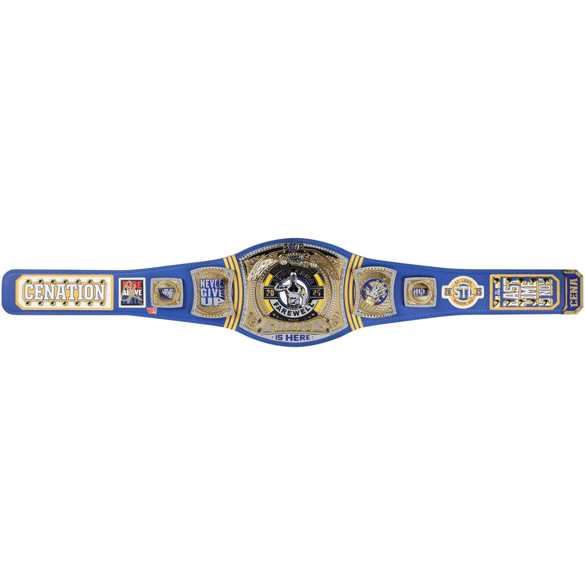 John Cena WWE Autographed Farewell Tour 2025 St. Louis Replica Championship Belt