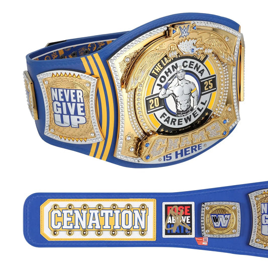 John Cena WWE Autographed Farewell Tour 2025 St. Louis Replica Championship Belt