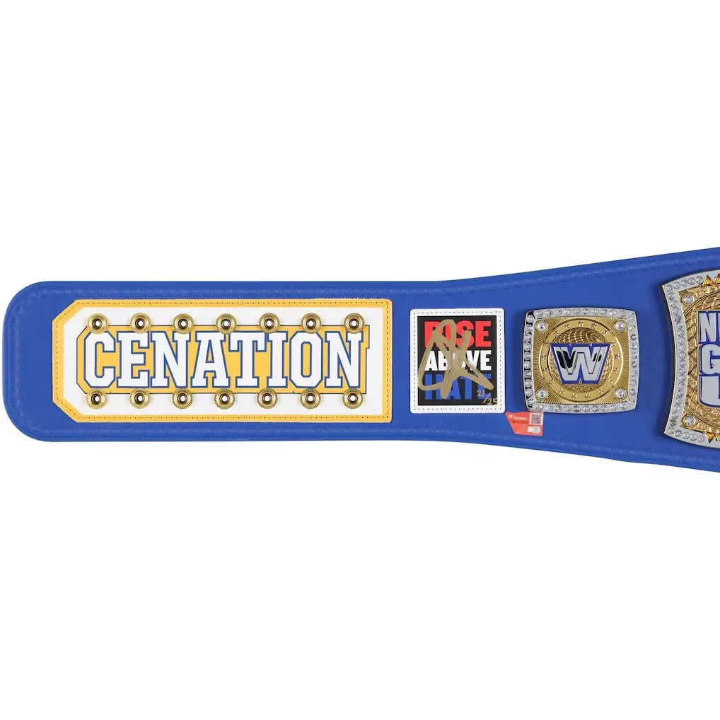 John Cena WWE Autographed Farewell Tour 2025 St. Louis Replica Championship Belt