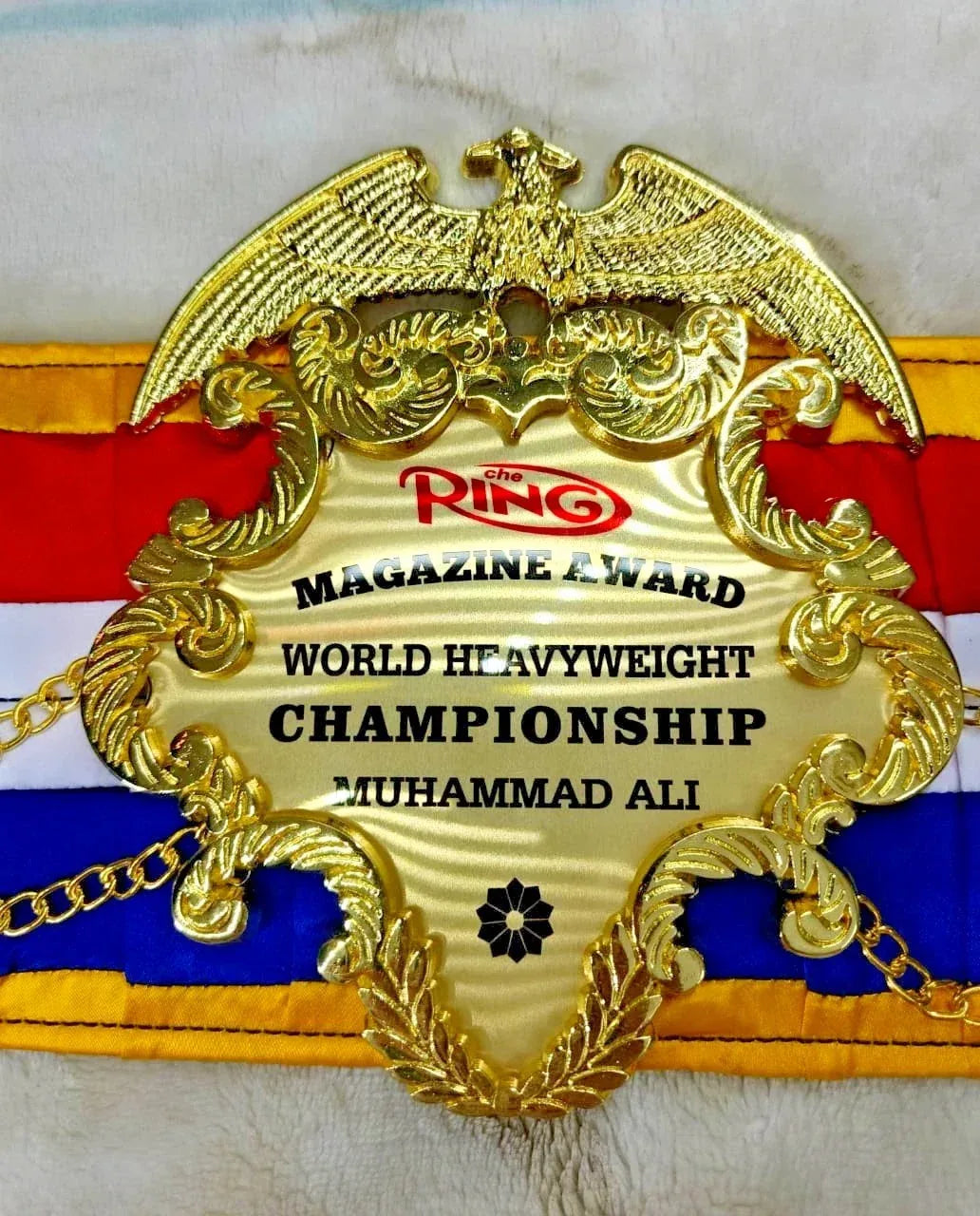 Ring Magazine Muhammad Ali World Heavyweight Championship Replica Belt