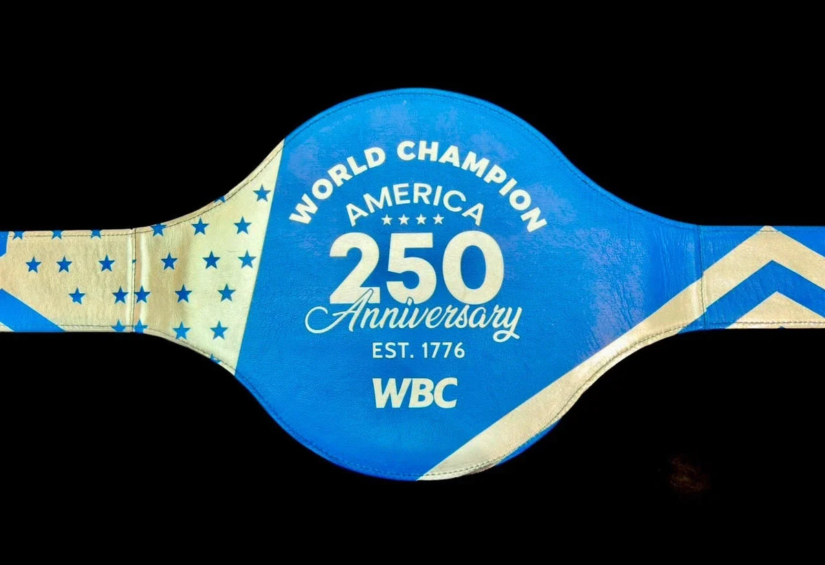 WBC July 4th Commemorative Championship Belt Replica – Premium Brass Boxing Title with Real Leather Strap