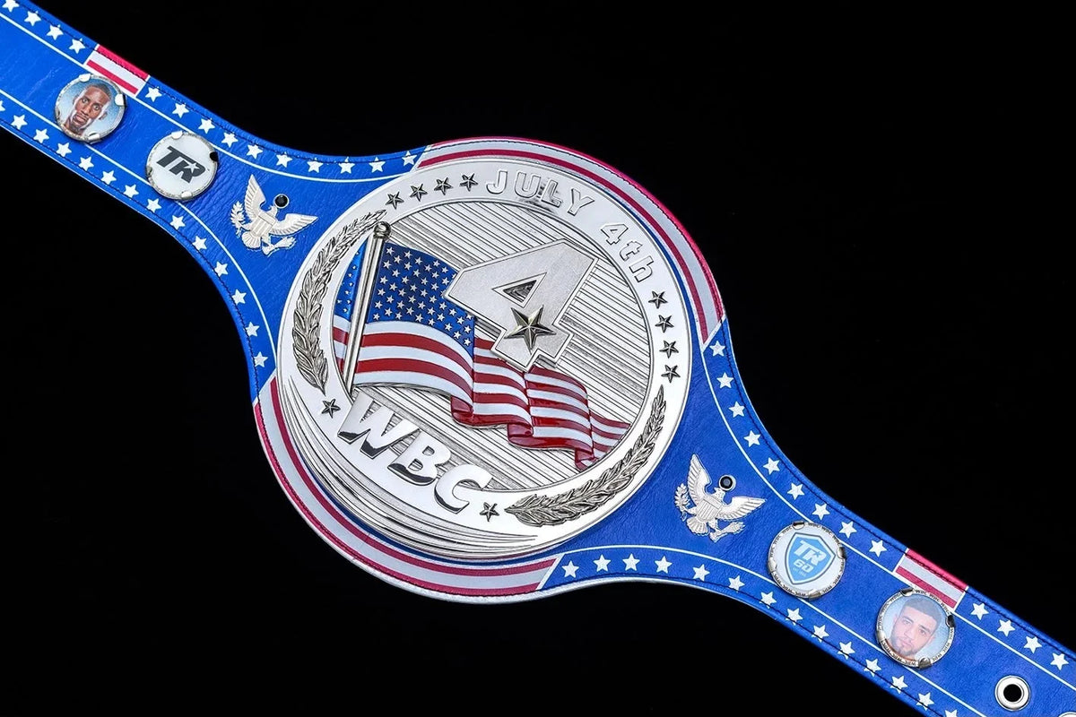 WBC July 4th Commemorative Championship Belt Replica – Premium Brass Boxing Title with Real Leather Strap