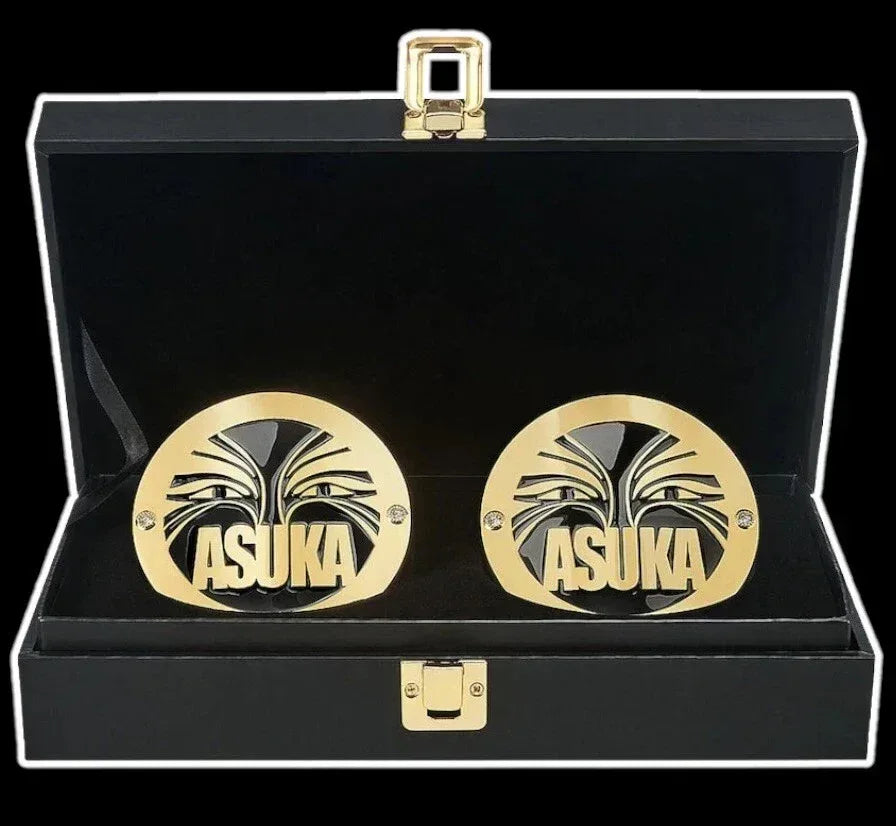 WWE Asuka Women’s Championship Replica Belt Plates with Side Plates Box Set