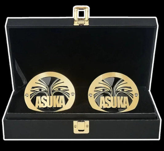 WWE Asuka Women’s Championship Replica Belt Plates with Side Plates Box Set
