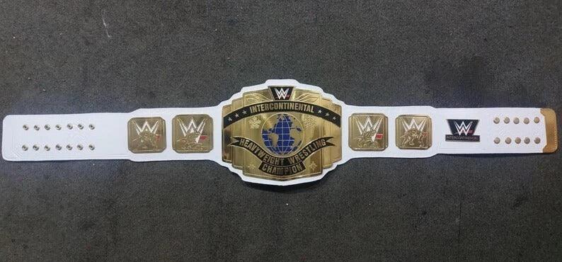 WWE Intercontinental Championship Replica Belt | White Leather Title