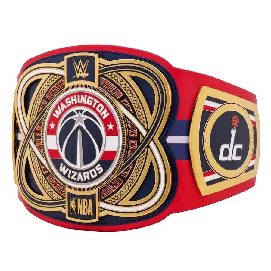 Washington Wizards NBA Championship Belt Replica – Premium Brass Plates Wrestling Style Title Belt on Real Leather Strap 4mm