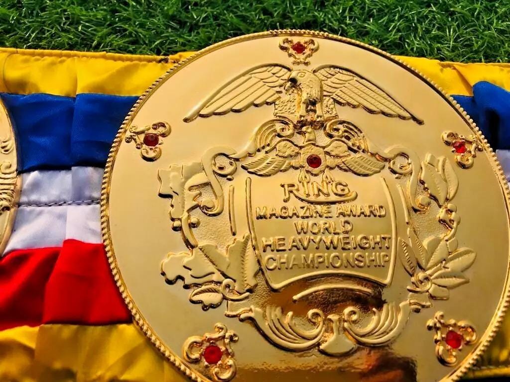 Rocky Balboa Ring Magazine Belt | World Heavyweight Boxing Champion Replica | 4MM/6MM Brass Title Belt | Gift for Rocky & Boxing Fans