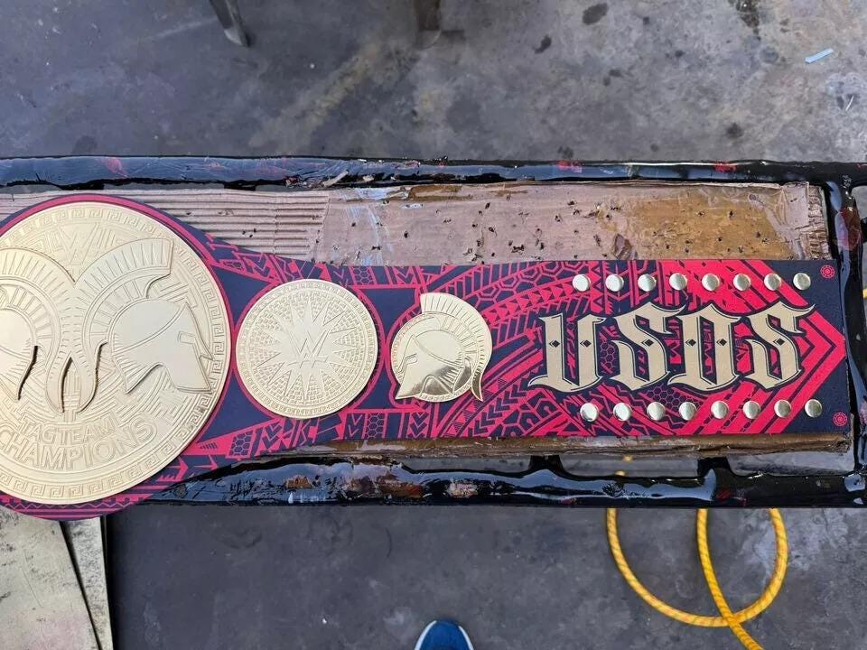USOS Tag Team Championship Belt | 2MM/4MM Replica Wrestling Title | Handmade Tag Belt | Custom Wrestling Gift for Fans & Collectors