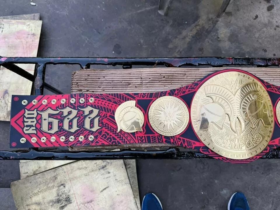 USOS Tag Team Championship Belt | 2MM/4MM Replica Wrestling Title | Handmade Tag Belt | Custom Wrestling Gift for Fans & Collectors