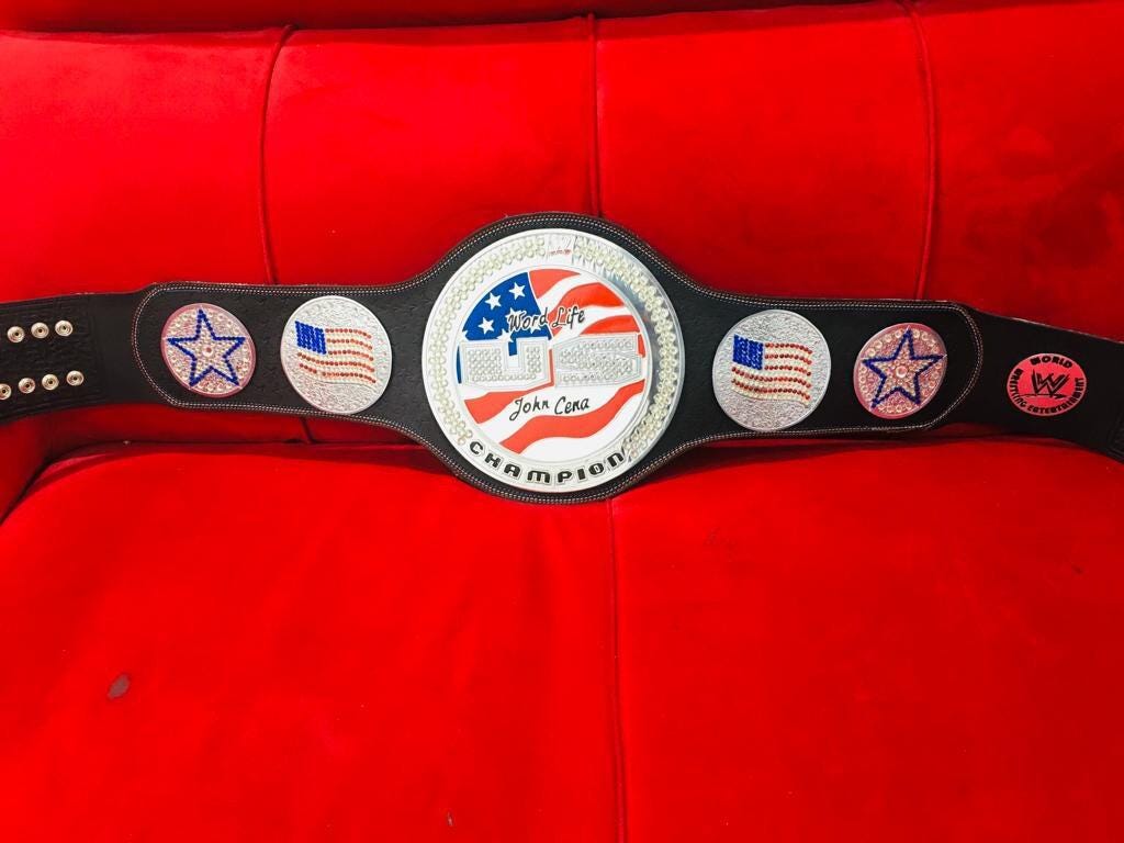 John Cena Inspired US Spinner Belt | Custom Wrestling Championship Replica | Fan Gift | 2MM Brass Title Belt
