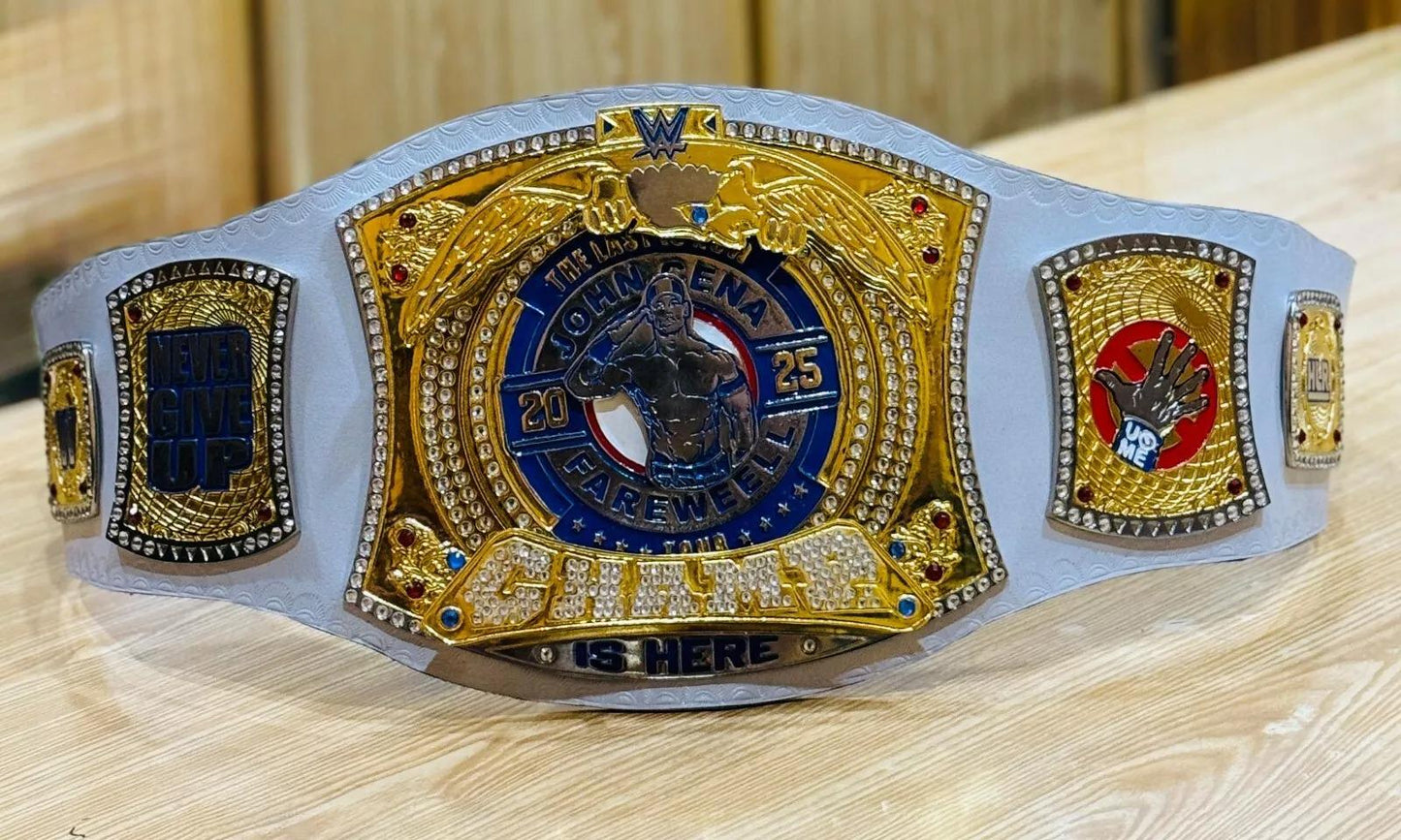 John Cena Farewell Tour 2025 Spinner Championship Replica Belt | WWE Title Belt 2mm / 4mm Brass | Los Angeles Wrestling Fan Gift