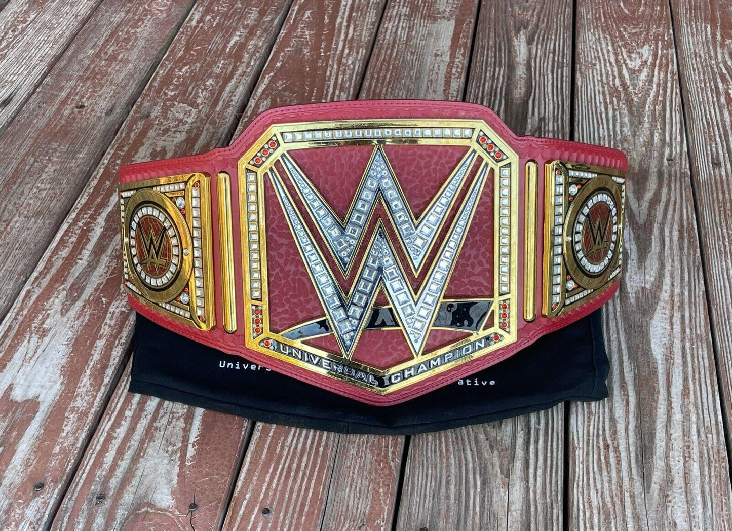 Universal Championship Replica Belt | Red Strap | 2MM /4MM Brass | Adult Size Wrestling Title | World Heavyweight Belt