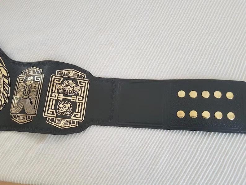 Lucha Underground Heavyweight Championship Belt Replica | Zinc Metal Plates | Real Leather Strap | Wrestling Fan Gift | Fast Ship