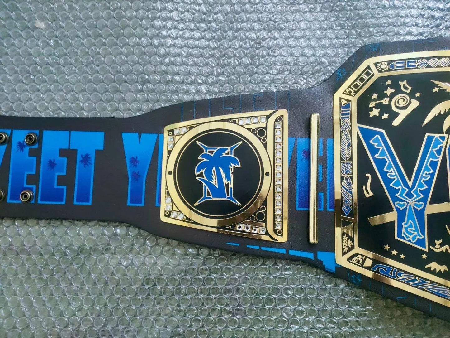YEET Heavyweight Wrestling Championship Belt | 2MM or 4MM Brass Plates | Adult Size Replica | Genuine Leather | Title Belt for Fans