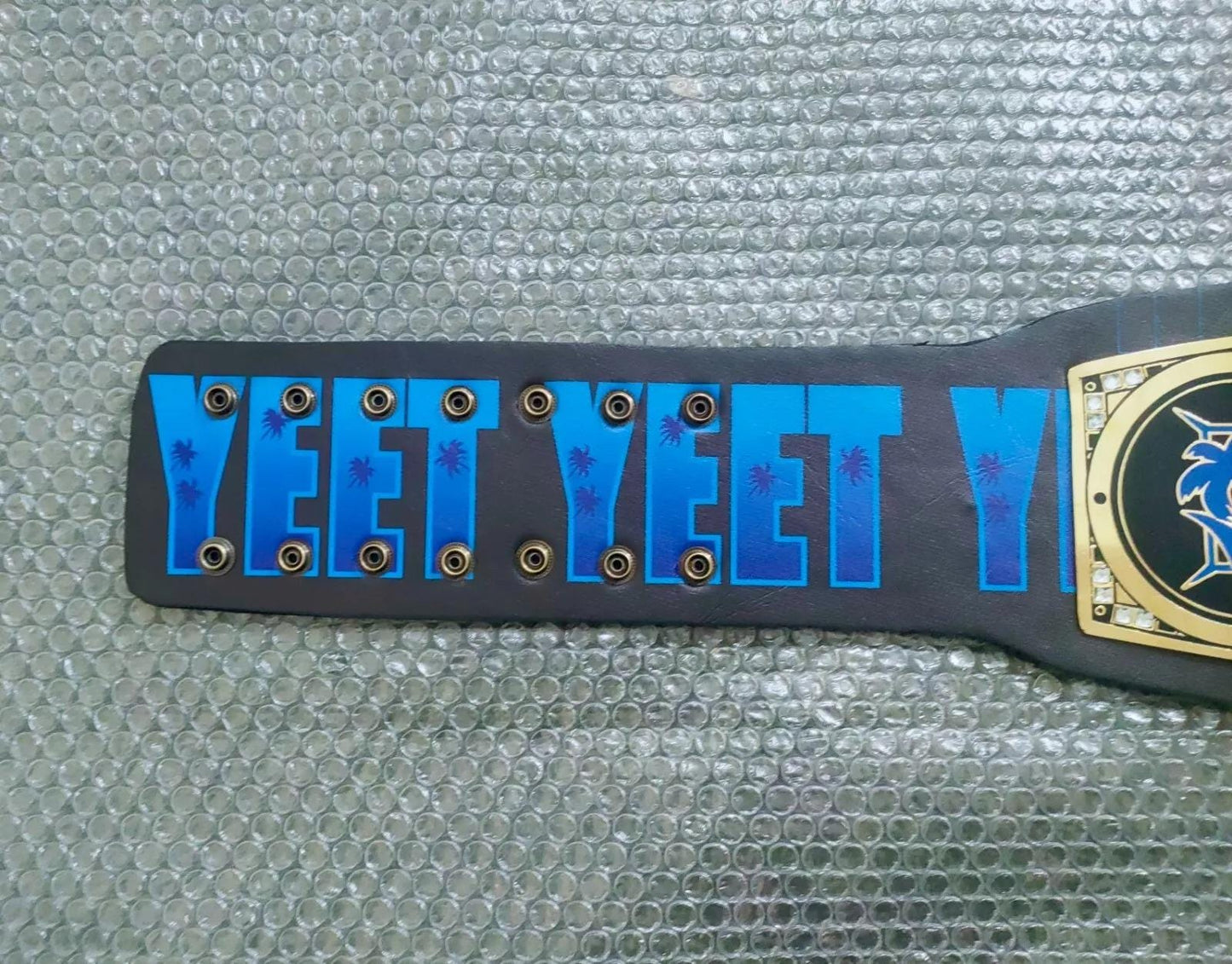 YEET Heavyweight Wrestling Championship Belt | 2MM or 4MM Brass Plates | Adult Size Replica | Genuine Leather | Title Belt for Fans