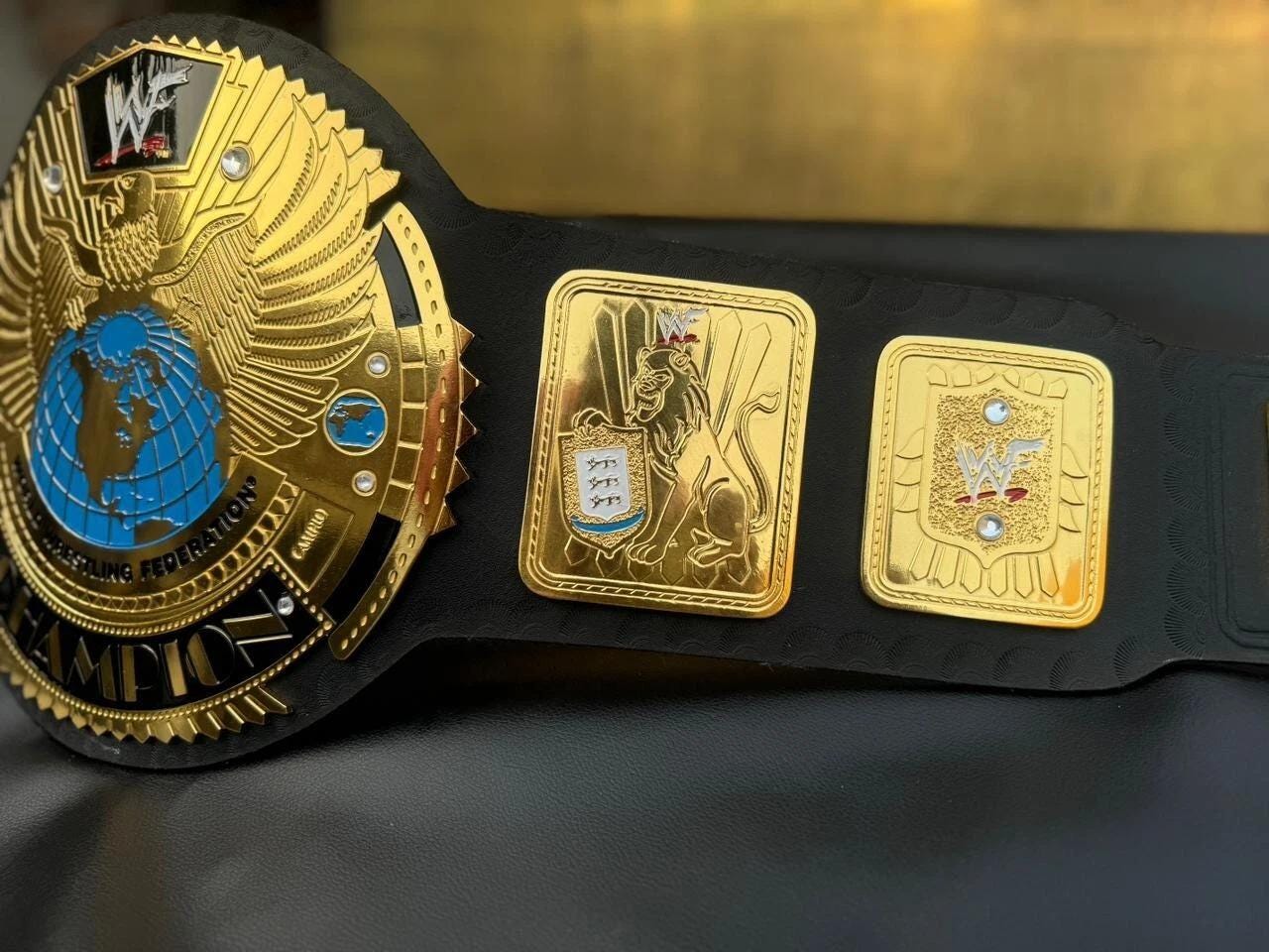 Big Eagle Attitude Era Championship Belt | 2MM/4MM Gold Brass Replica Title | Adult Size Wrestling Fan Gift | Heavyweight Belt
