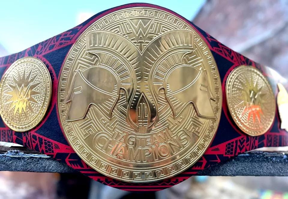 USOS Tag Team Championship Belt | 2MM/4MM Replica Wrestling Title | Handmade Tag Belt | Custom Wrestling Gift for Fans & Collectors