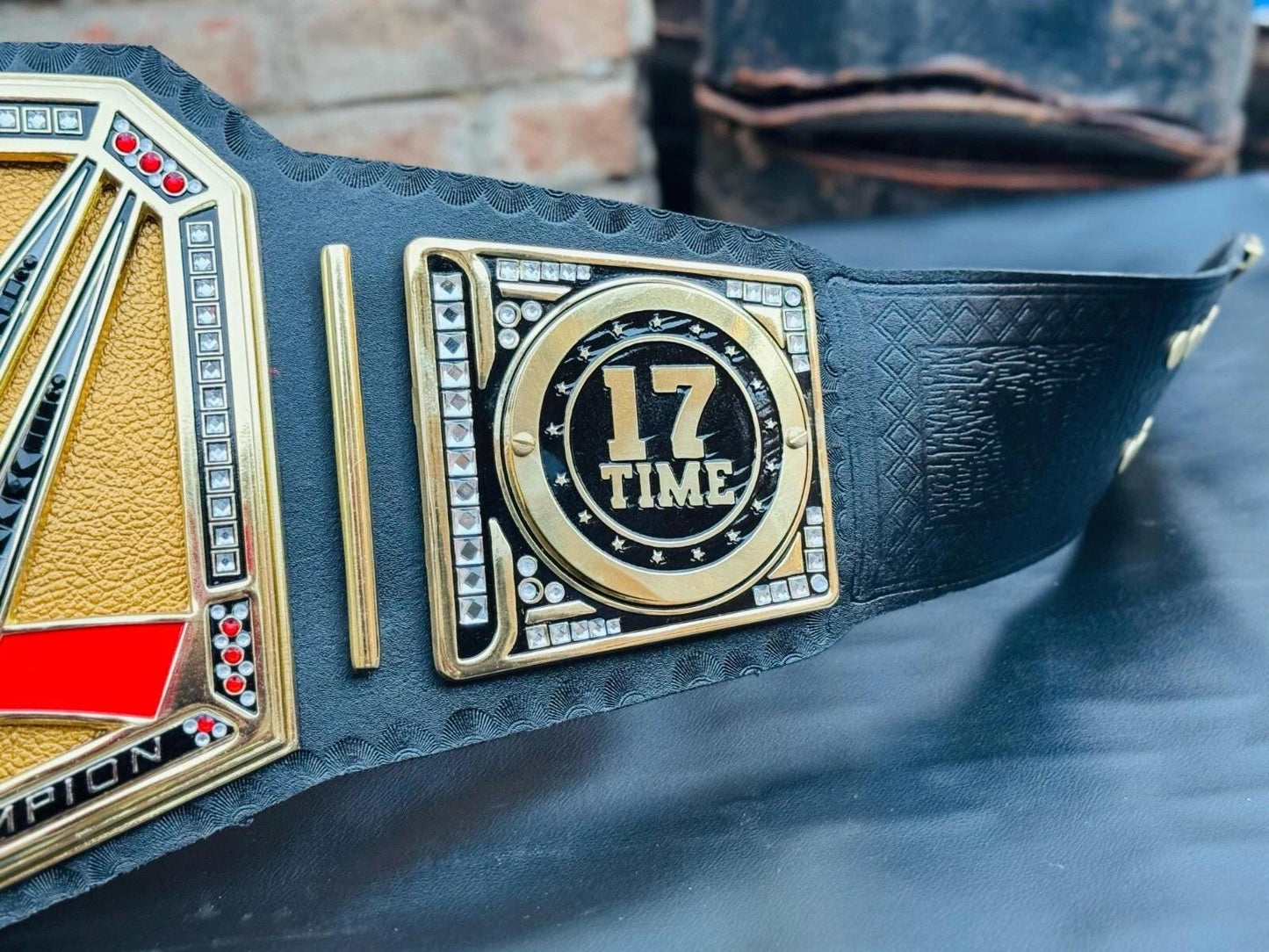 John Cena 17th times Undisputed Championship Replica Belt | 2mm / 4mm | WWE Wrestling Title | Adult Size | Universal Gift for Fans