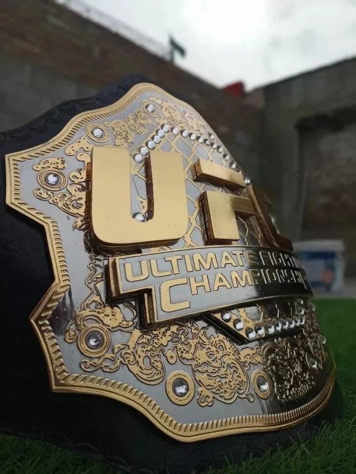 UFC Ultimate Fighting Championship replica belt title belt 2mm 4mm brass | Dual plate adult size | MMA fan gift | UFC belt display