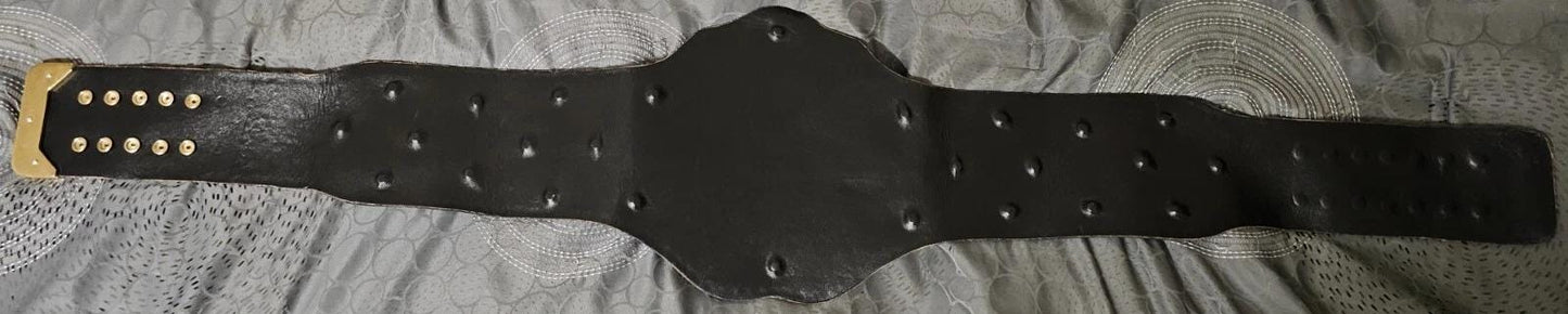 TNA World Heavyweight Championship Replica Belt | 2MM & 4MM Zinc Plates | Real Leather Strap | AJ Styles Tribute | Wrestling Fan Gift