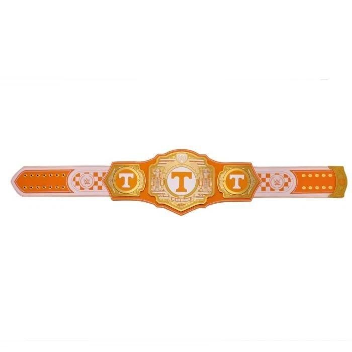 Tennessee Volunteers Legacy Championship Belt 2MM & 4MM Brass | Leather Strap | Adult Size Wrestling Title Replica | Custom Colors Available