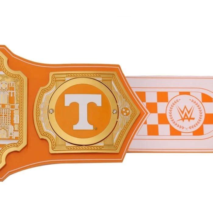 Tennessee Volunteers Legacy Championship Belt 2MM & 4MM Brass | Leather Strap | Adult Size Wrestling Title Replica | Custom Colors Available