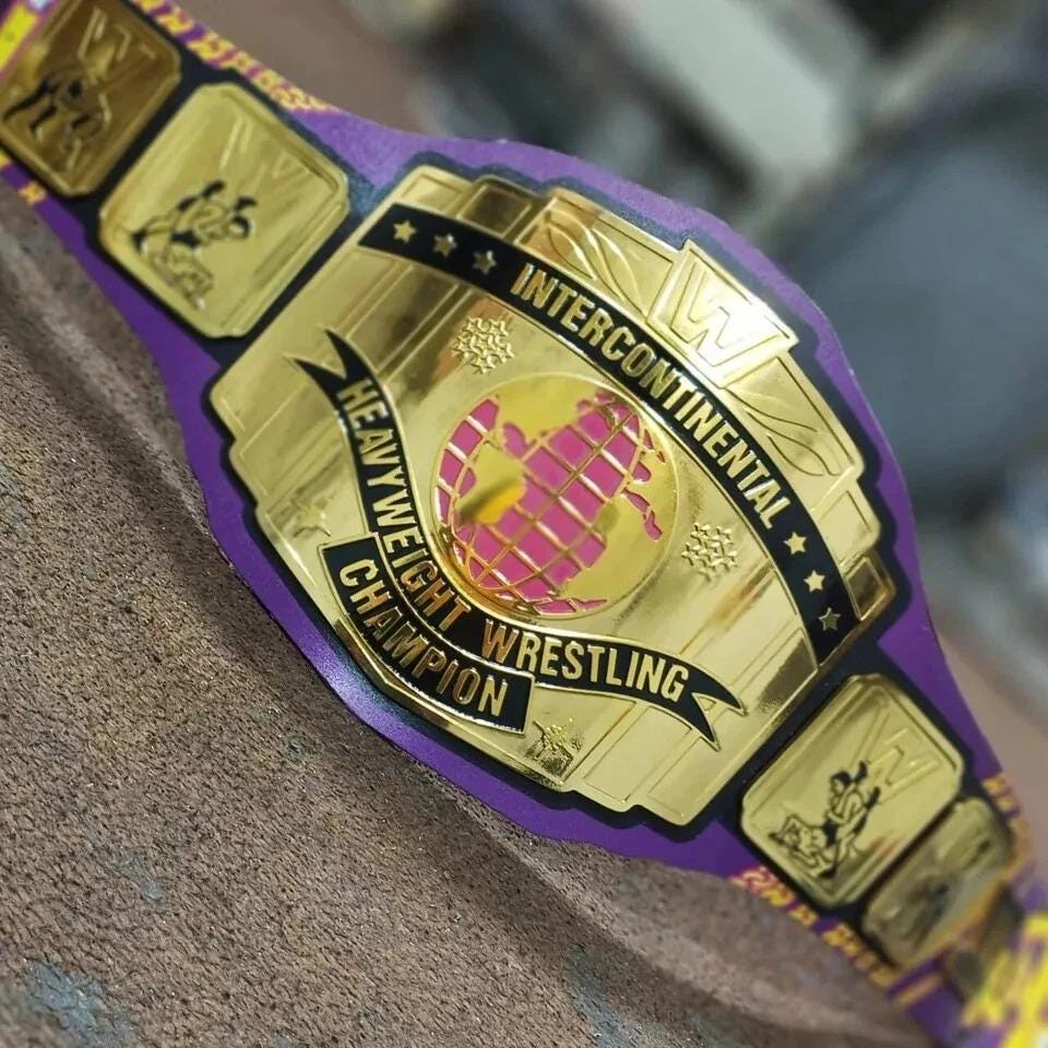 Razor Ramon Intercontinental Championship Replica Belt – 2MM & 4MM Brass | WWF Title Belt | Adult Size | Wrestling Fan Collectible