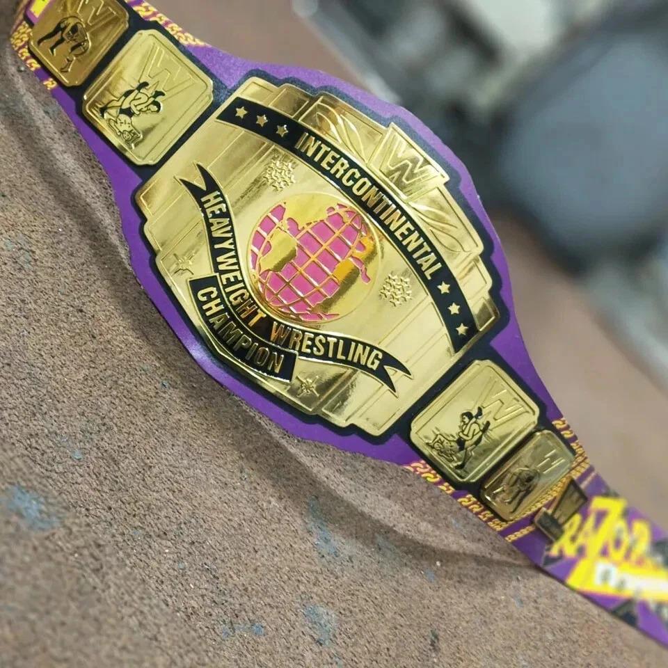 Razor Ramon Intercontinental Championship Replica Belt – 2MM & 4MM Brass | WWF Title Belt | Adult Size | Wrestling Fan Collectible