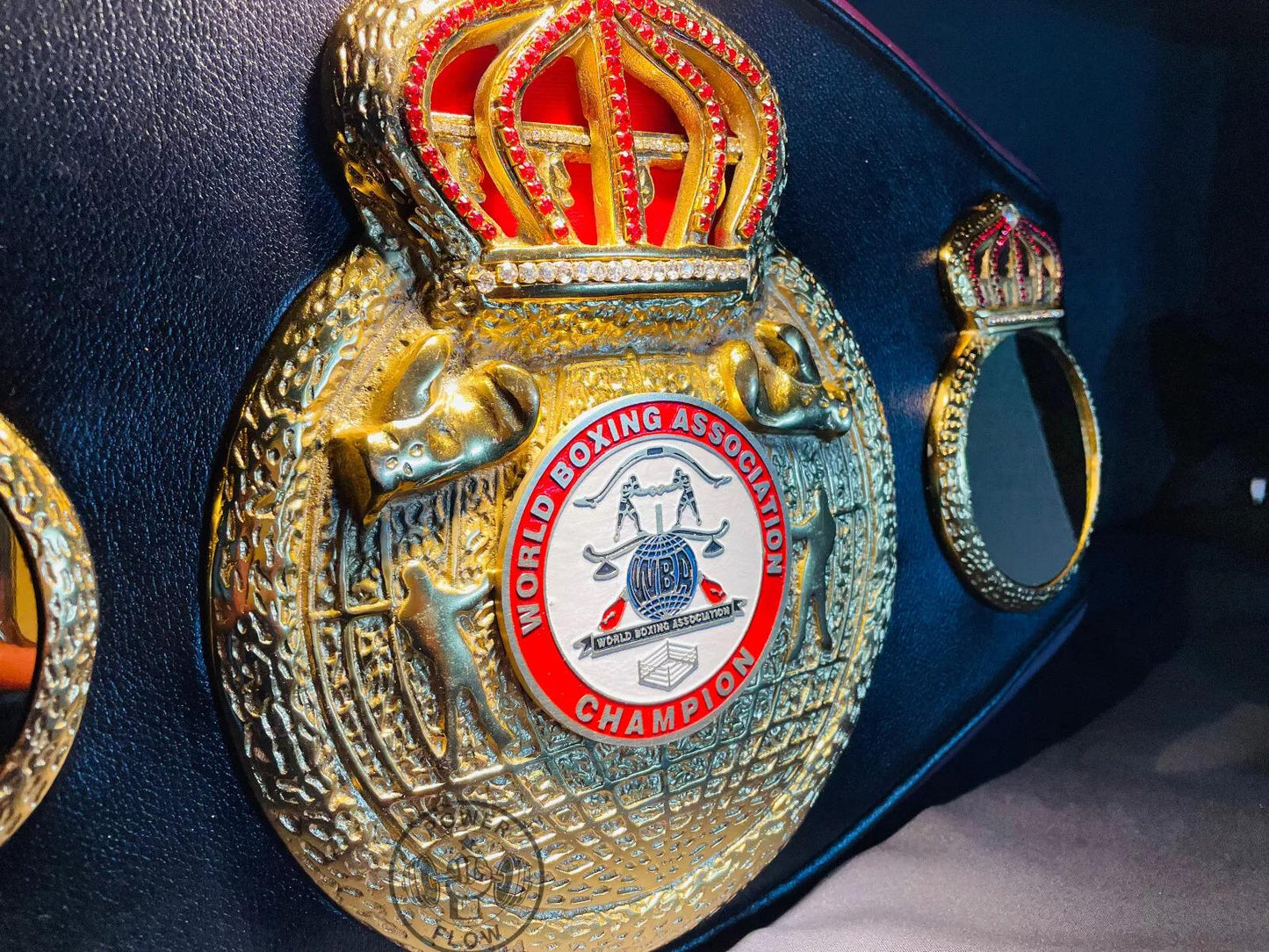 WBA Championship Boxing Belt | Handmade Custom Replica | 3D Metal Plates | Leather Strap | Adult Size Belt | Boxing Fan Gift