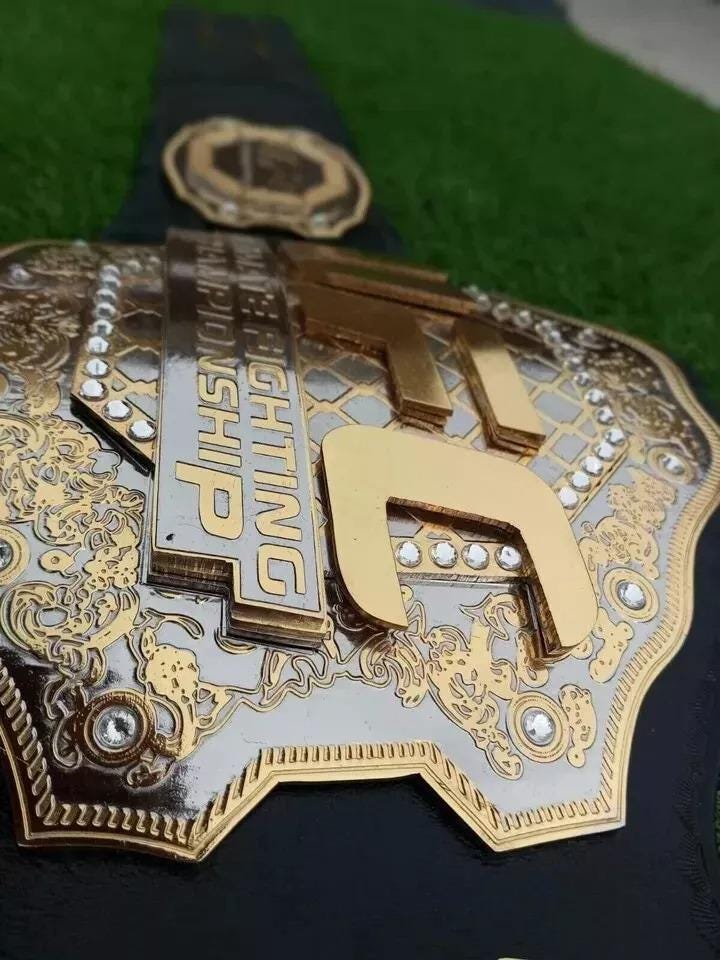 UFC Ultimate Fighting Championship replica belt title belt 2mm 4mm brass | Dual plate adult size | MMA fan gift | UFC belt display