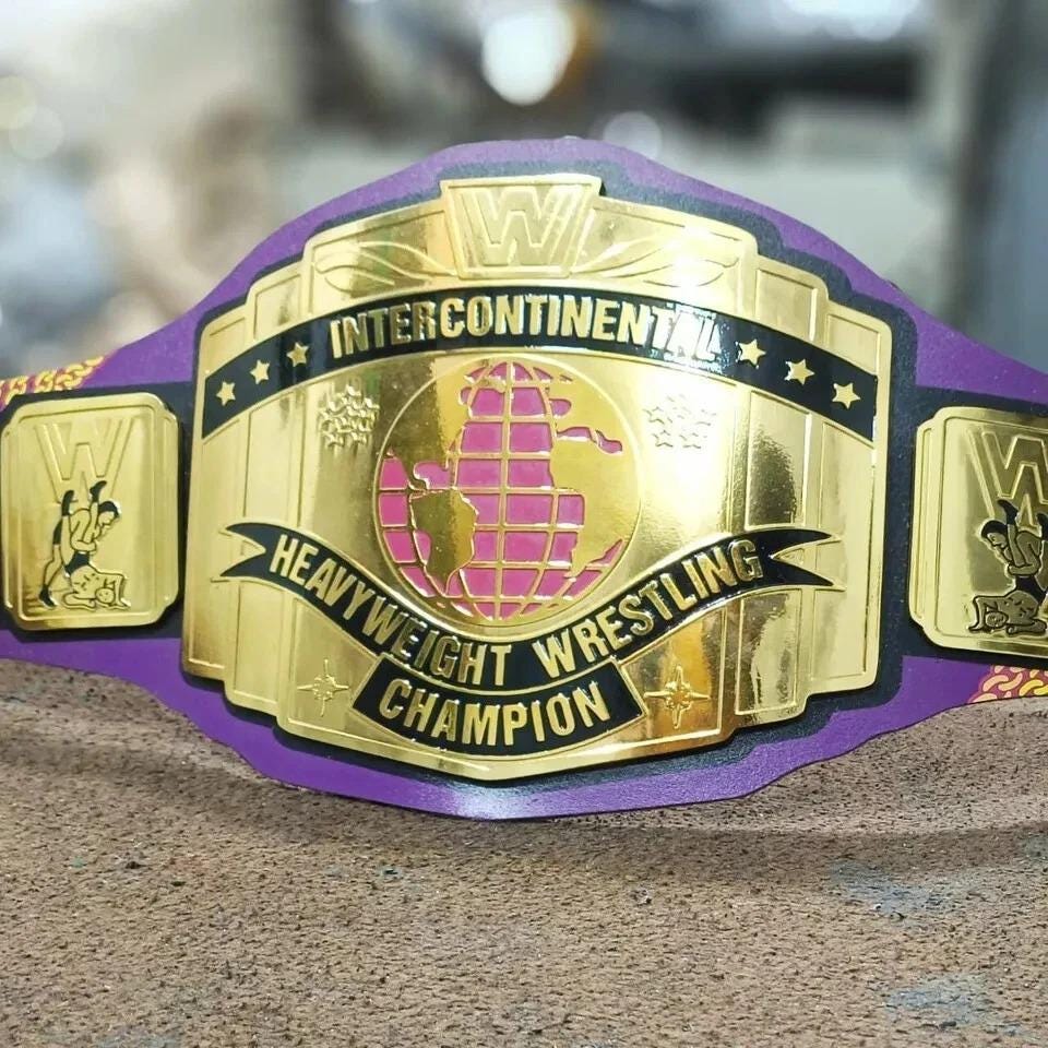 Razor Ramon Intercontinental Championship Replica Belt – 2MM & 4MM Brass | WWF Title Belt | Adult Size | Wrestling Fan Collectible