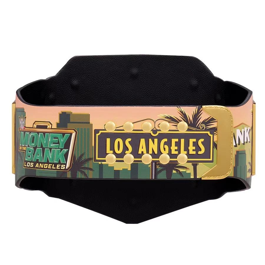 Money in the Bank 2025 Championship Belt – 2MM/4MM Brass Replica – WWE Style Adult Size – Custom Wrestling Title Belt – MITB Vegas