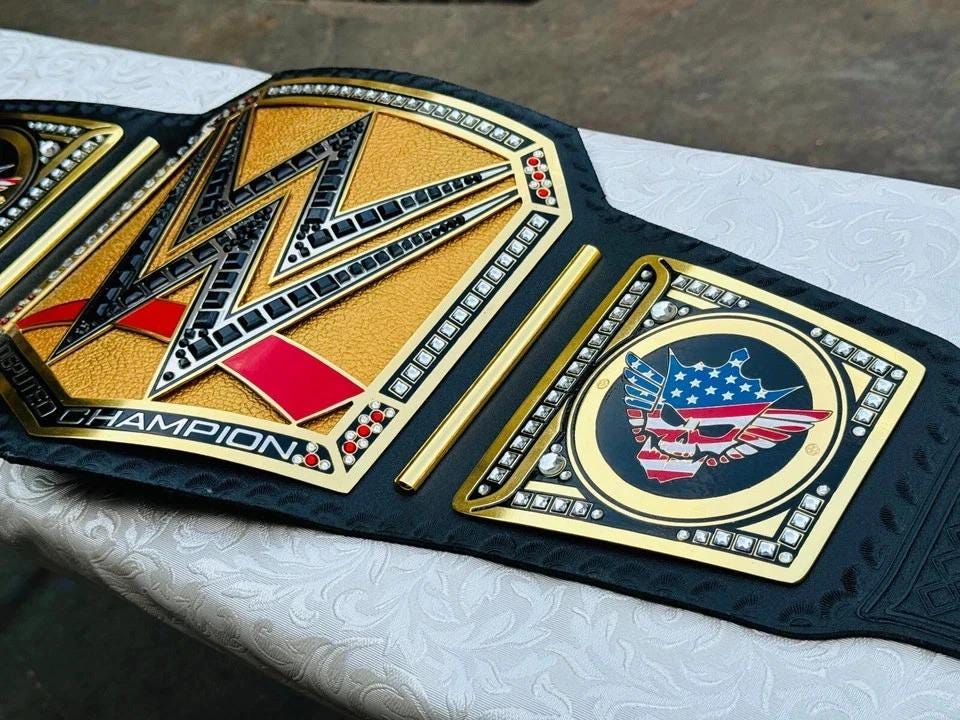 Cody Rhodes Undisputed Heavyweight Championship Belt | 2MM 4MM Brass Replica Title | Adult Size Wrestling Belt | Real Leather Strap