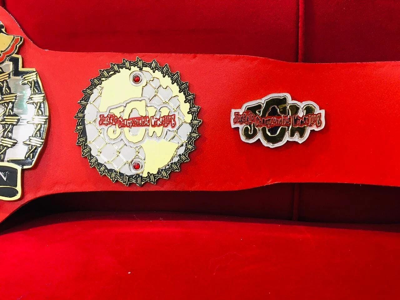 JCW World Juggalo Championship Belt | 2MM Zinc Plates | Adult Size Replica Wrestling Title | Real Leather Strap | Fan Gift Collectible