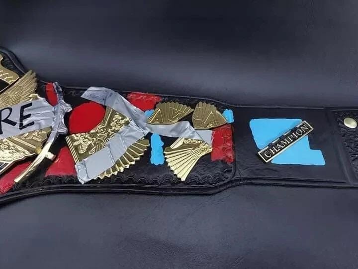 Hardcore Wrestling Championship Belt | 2MM 4MM Brass Plates | Real Leather Replica | Adult Size Title | Fan Gift Collectible