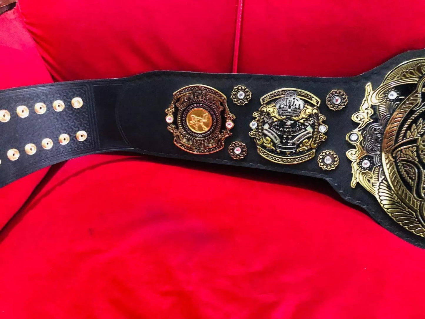 Triple Crown World Heavyweight Wrestling Belt | 2MM 4MM Zinc Plates | Adult Size Replica | NWA Tribute Championship | Fan Gift
